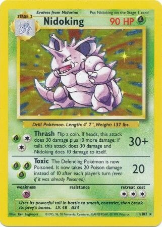 Nidoking (11/102) [Base Set Unlimited] Pokemon Single Pokémon  | Multizone: Comics And Games