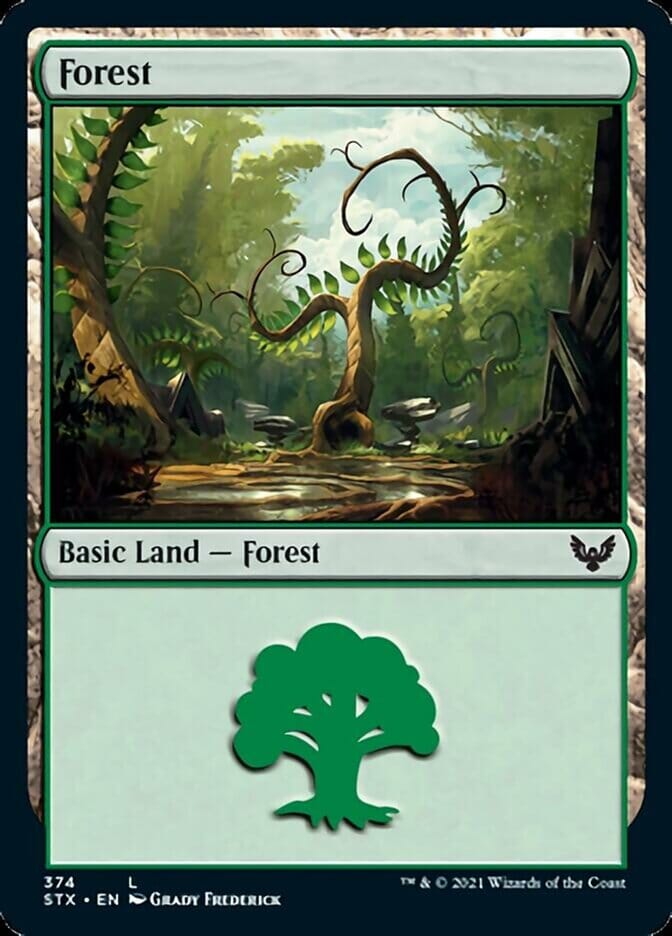 Forest (#374) [Strixhaven: School of Mages] MTG Single Magic: The Gathering  | Multizone: Comics And Games