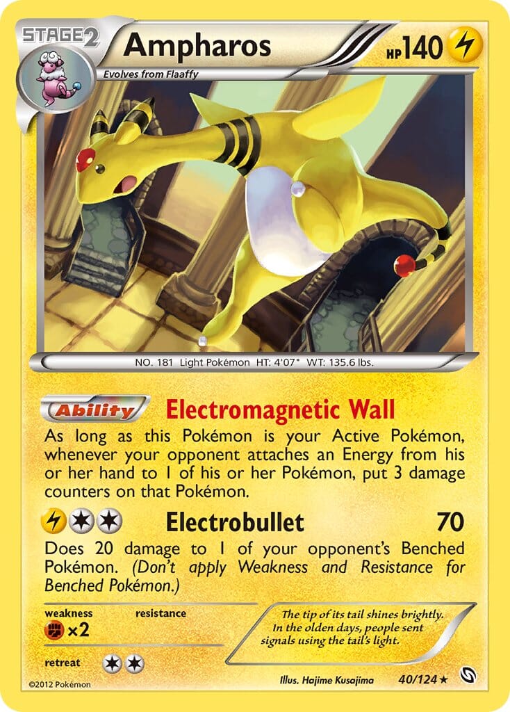 Ampharos (40/124) (Cosmos Holo) (Blister Exclusive) [Black & White: Dragons Exalted] Pokemon Single Pokémon  | Multizone: Comics And Games