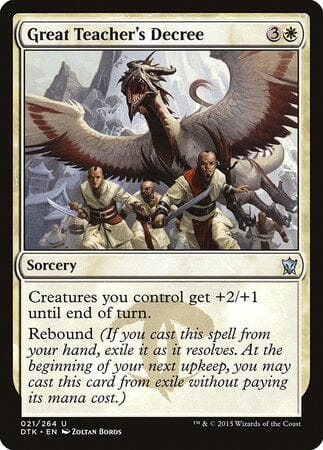 Great Teacher's Decree [Dragons of Tarkir] MTG Single Magic: The Gathering  | Multizone: Comics And Games