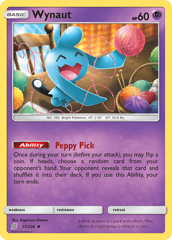 Wynaut (77/236) [Sun & Moon: Unified Minds] Pokemon Single Pokémon  | Multizone: Comics And Games