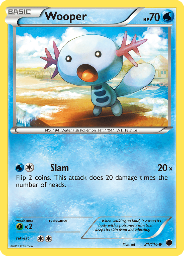 Wooper (21/116) [Black & White: Plasma Freeze] Pokemon Single Pokémon  | Multizone: Comics And Games