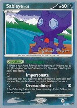 Sableye LV.31 (48/100) (Happy Luck - Mychael Bryan) [World Championships 2010] Pokemon Single Pokémon  | Multizone: Comics And Games