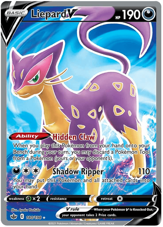 Liepard V (180/198) [Sword & Shield: Chilling Reign] Pokemon Single Pokémon  | Multizone: Comics And Games