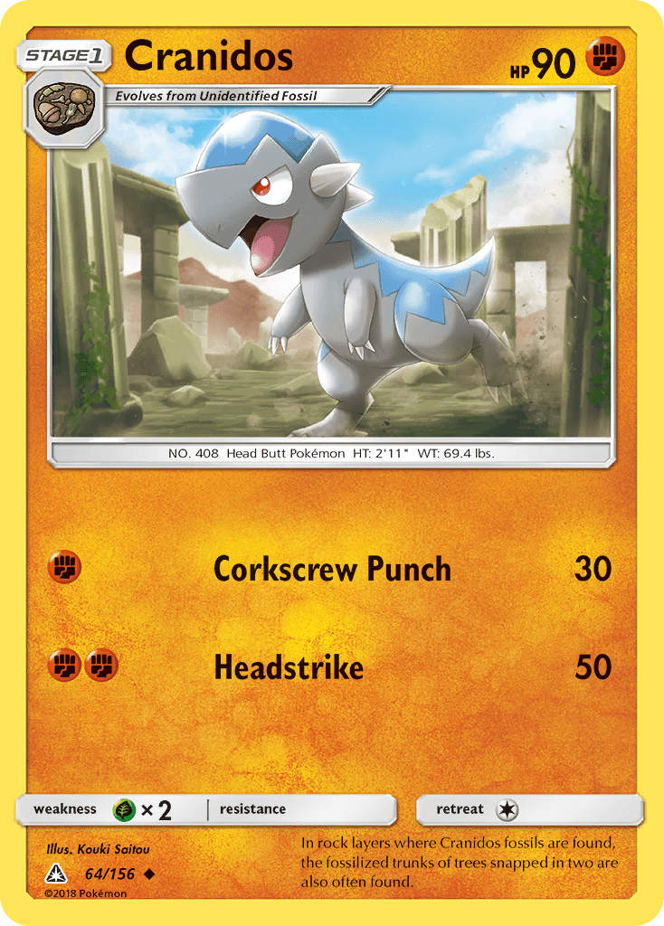 Cranidos (64/156) [Sun & Moon: Ultra Prism] Pokemon Single Pokémon  | Multizone: Comics And Games