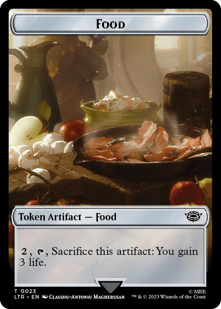 Tentacle // Food (0023) Double-Sided Token (Surge Foil) [The Lord of the Rings: Tales of Middle-Earth Tokens] MTG Single Magic: The Gathering  | Multizone: Comics And Games