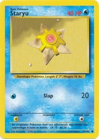 Staryu (65/102) [Base Set Unlimited] Pokemon Single Pokémon  | Multizone: Comics And Games