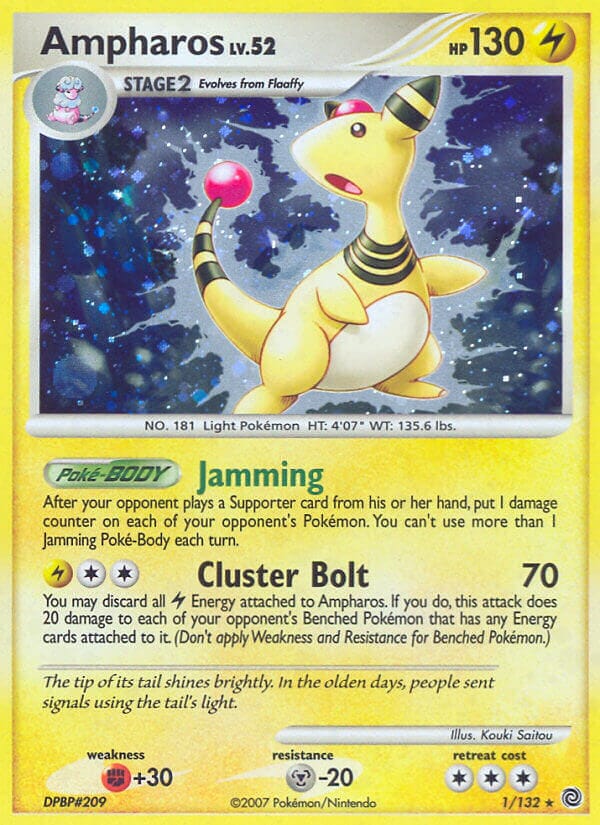 Ampharos (1/132) (Theme Deck Exclusive) [Diamond & Pearl: Secret Wonders] Pokemon Single Pokémon  | Multizone: Comics And Games