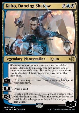 Kaito, Dancing Shadow (Promo Pack) [Phyrexia: All Will Be One Promos] MTG Single Magic: The Gathering  | Multizone: Comics And Games