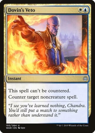Dovin's Veto [War of the Spark] MTG Single Magic: The Gathering  | Multizone: Comics And Games