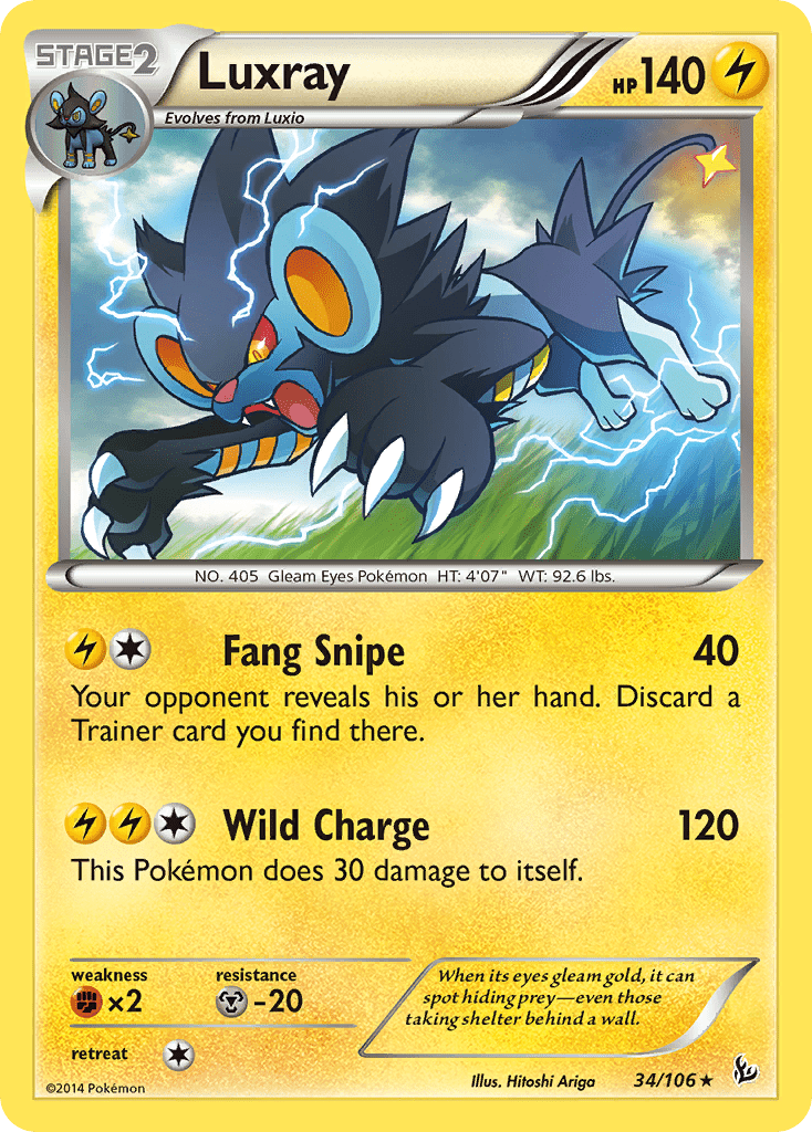 Luxray (34/106) [XY: Flashfire] Pokemon Single Pokémon  | Multizone: Comics And Games