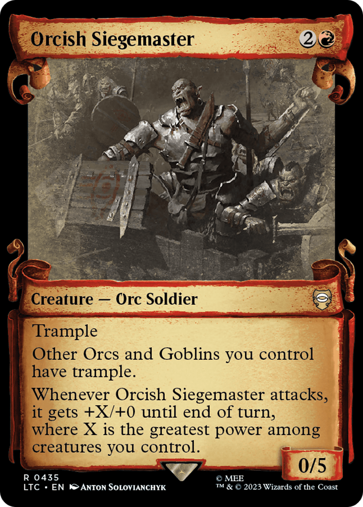 Orcish Siegemaster [The Lord of the Rings: Tales of Middle-Earth Commander Showcase Scrolls] MTG Single Magic: The Gathering  | Multizone: Comics And Games