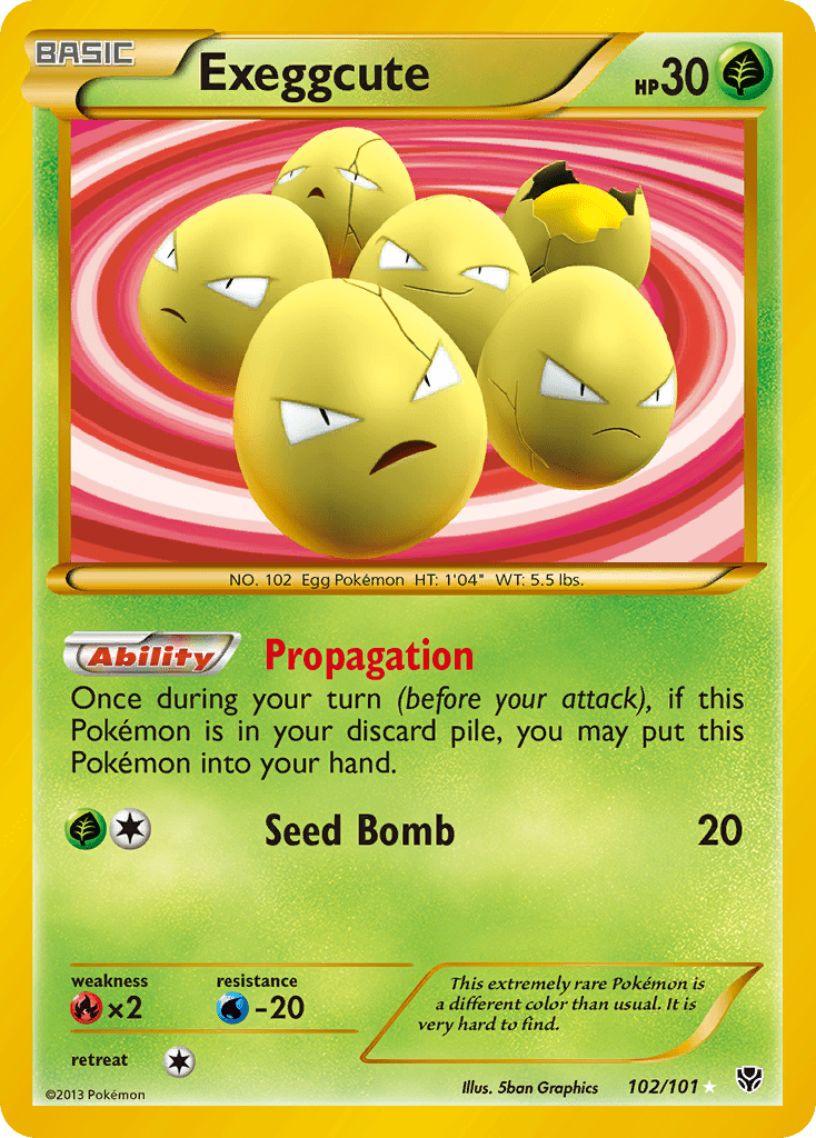 Exeggcute (102/101) [Black & White: Plasma Blast] Pokemon Single Pokémon  | Multizone: Comics And Games