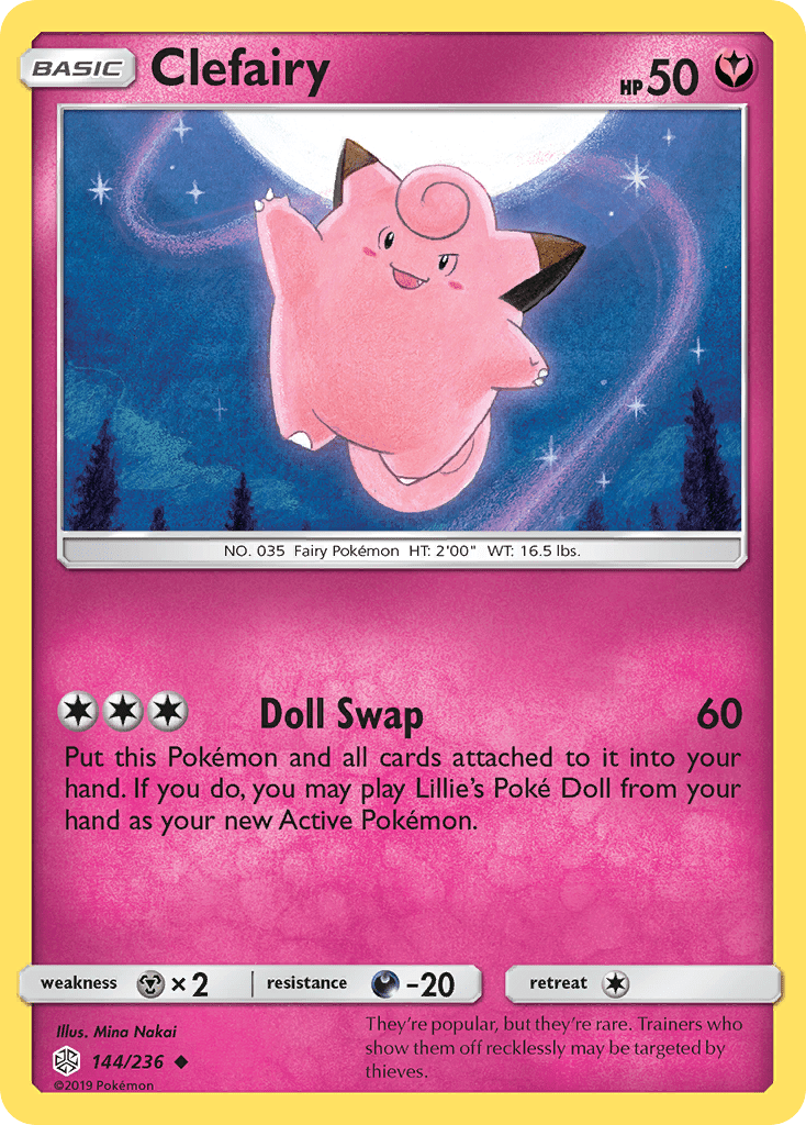 Clefairy (144/236) [Sun & Moon: Cosmic Eclipse] Pokemon Single Pokémon  | Multizone: Comics And Games