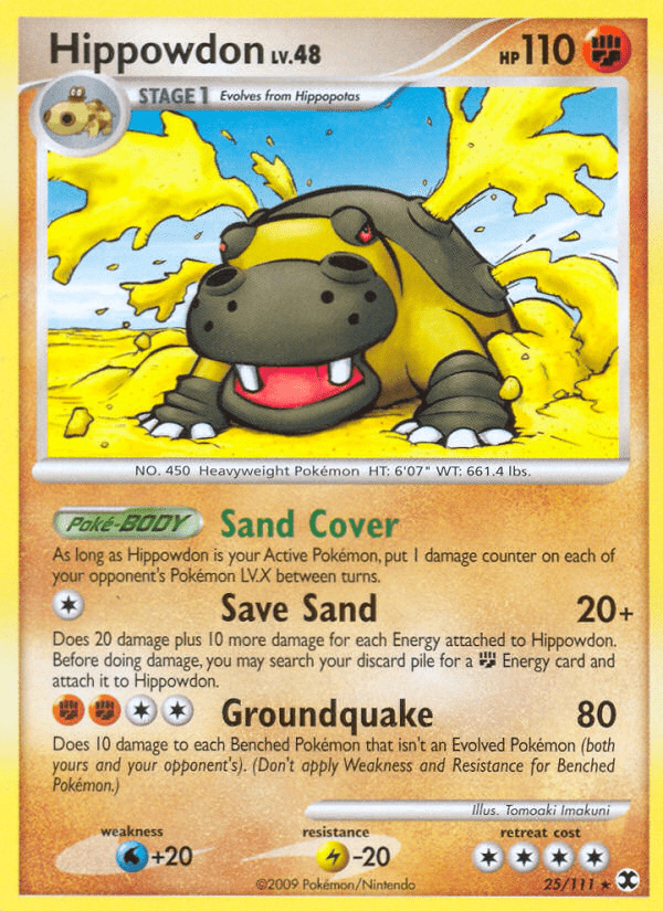 Hippowdon (25/111) [Platinum: Rising Rivals] Pokemon Single Pokémon  | Multizone: Comics And Games