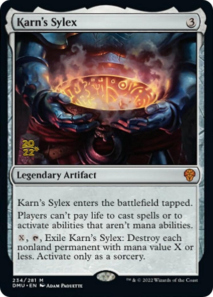 Karn's Sylex [Dominaria United Prerelease Promos] MTG Single Magic: The Gathering  | Multizone: Comics And Games