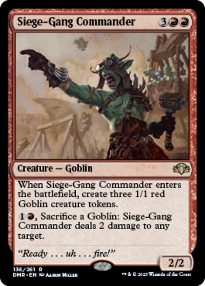 Siege-Gang Commander [Dominaria Remastered] MTG Single Magic: The Gathering  | Multizone: Comics And Games