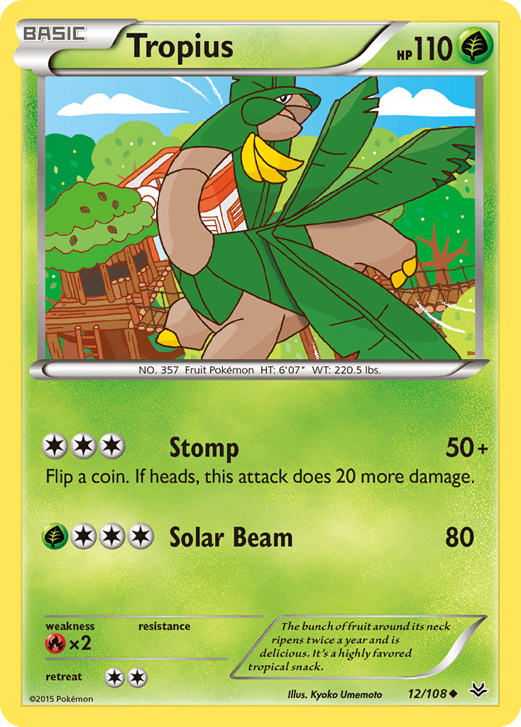 Tropius (12/108) [XY: Roaring Skies] Pokemon Single Pokémon  | Multizone: Comics And Games