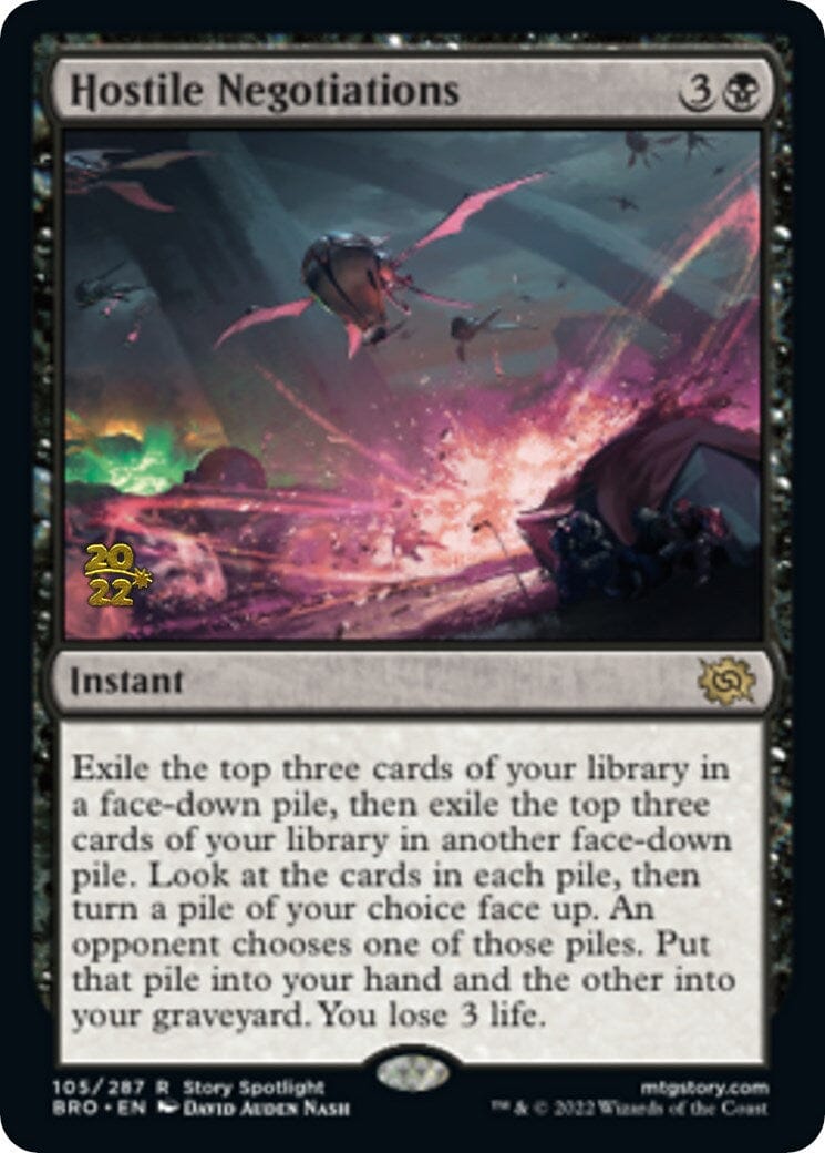 Hostile Negotiations [The Brothers' War: Prerelease Promos] MTG Single Magic: The Gathering  | Multizone: Comics And Games