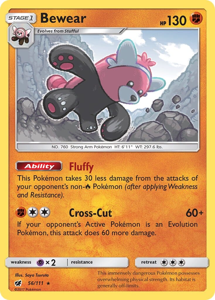 Bewear (56/111) (Prerelease Kit Exclusive) (Theme Deck Exclusive) [Sun & Moon: Crimson Invasion] Pokemon Single Pokémon  | Multizone: Comics And Games
