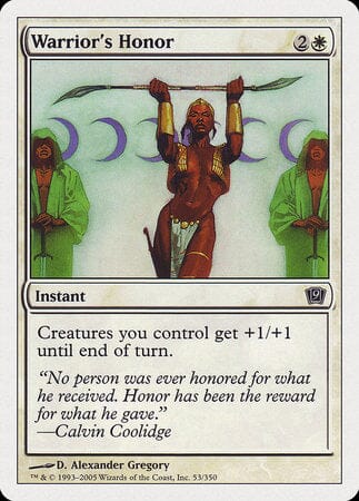 Warrior's Honor [Ninth Edition] MTG Single Magic: The Gathering  | Multizone: Comics And Games