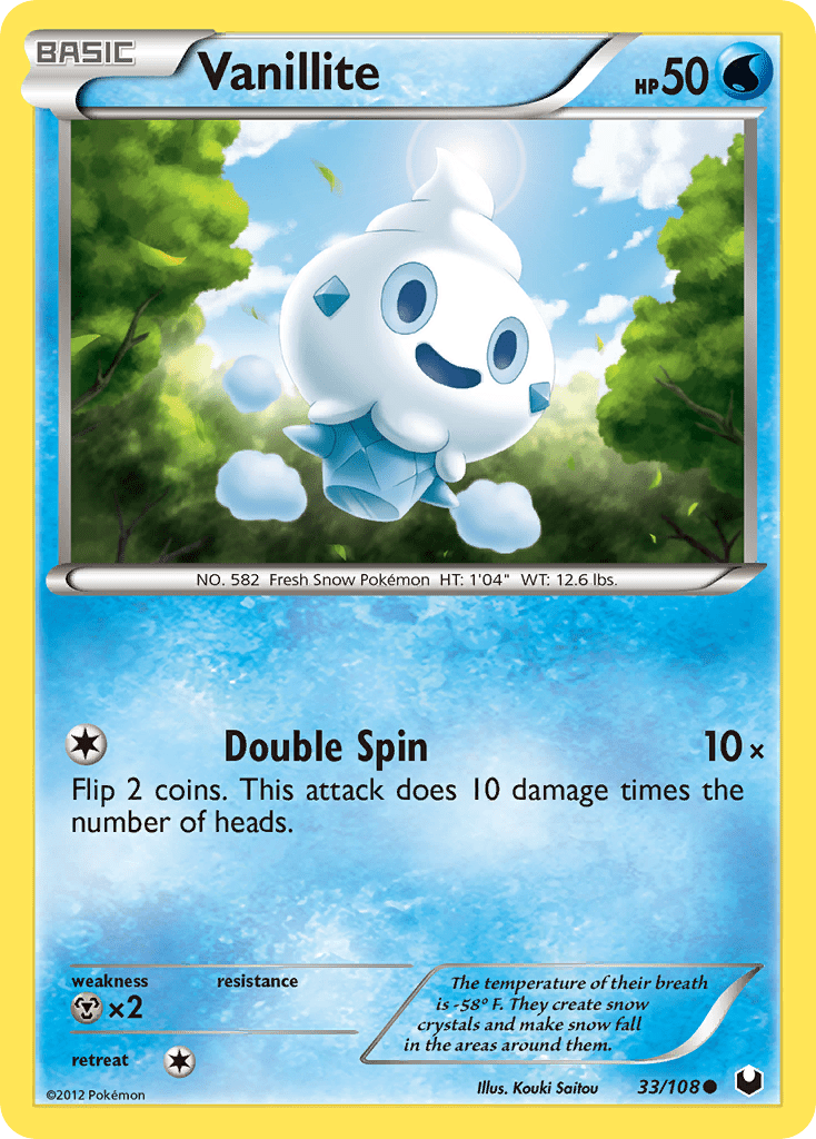 Vanillite (33/108) [Black & White: Dark Explorers] Pokemon Single Pokémon  | Multizone: Comics And Games