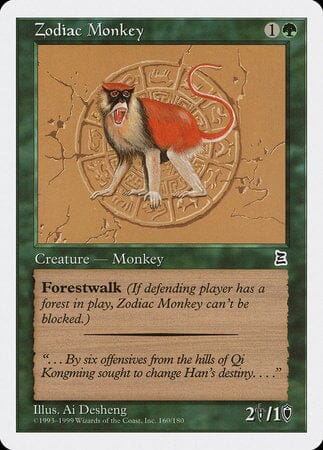 Zodiac Monkey [Portal Three Kingdoms] MTG Single Magic: The Gathering  | Multizone: Comics And Games