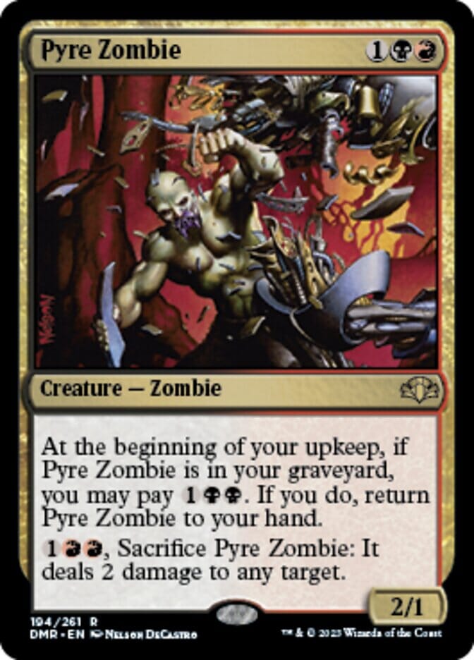 Pyre Zombie [Dominaria Remastered] MTG Single Magic: The Gathering  | Multizone: Comics And Games