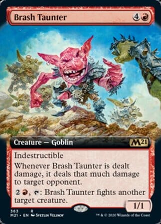 Brash Taunter (Extended Art) [Core Set 2021] MTG Single Magic: The Gathering  | Multizone: Comics And Games