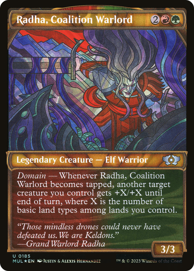 Radha, Coalition Warlord (Halo Foil) [Multiverse Legends] MTG Single Magic: The Gathering  | Multizone: Comics And Games