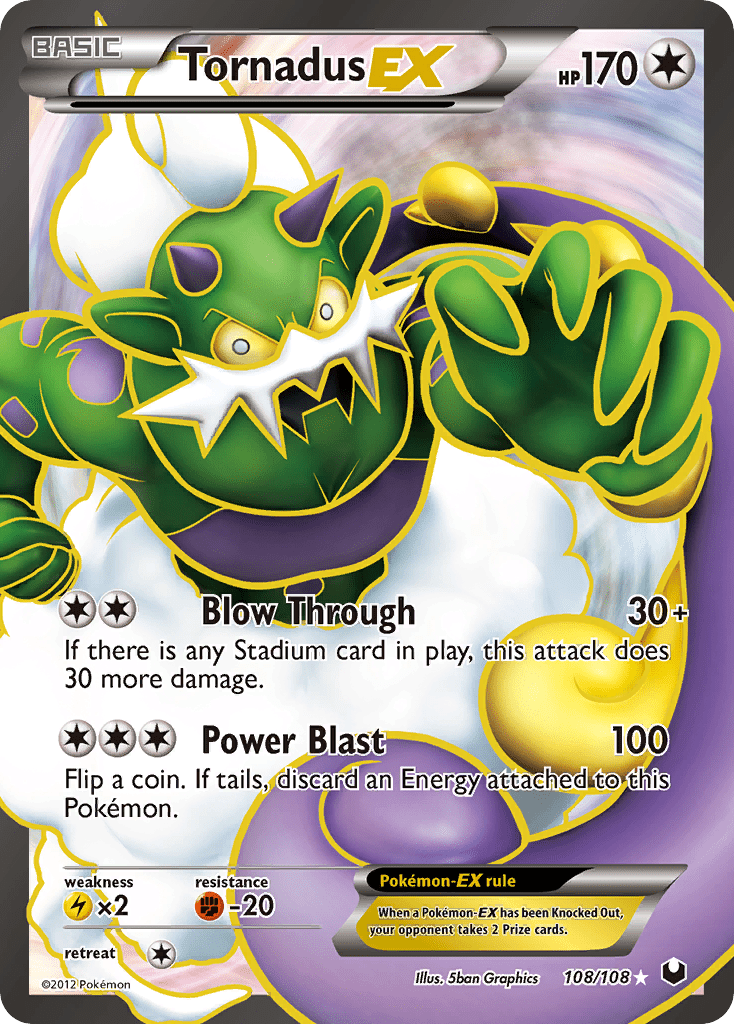 Tornadus EX (108/108) [Black & White: Dark Explorers] Pokemon Single Pokémon  | Multizone: Comics And Games