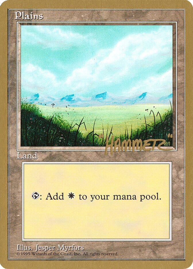 Plains (shr366) (Shawn "Hammer" Regnier) [Pro Tour Collector Set] MTG Single Magic: The Gathering  | Multizone: Comics And Games