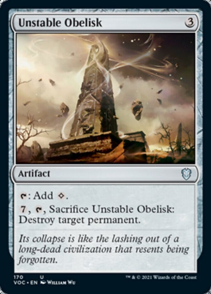 Unstable Obelisk [Innistrad: Crimson Vow Commander] MTG Single Magic: The Gathering  | Multizone: Comics And Games