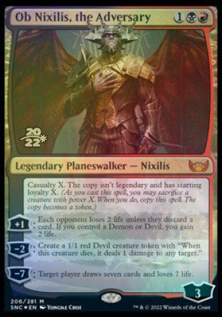 Ob Nixilis, the Adversary [Streets of New Capenna Prerelease Promos] MTG Single Magic: The Gathering  | Multizone: Comics And Games