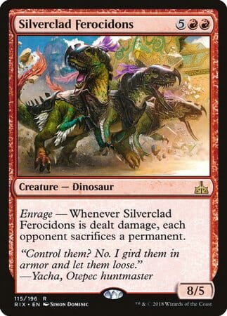 Silverclad Ferocidons [Rivals of Ixalan] MTG Single Magic: The Gathering  | Multizone: Comics And Games