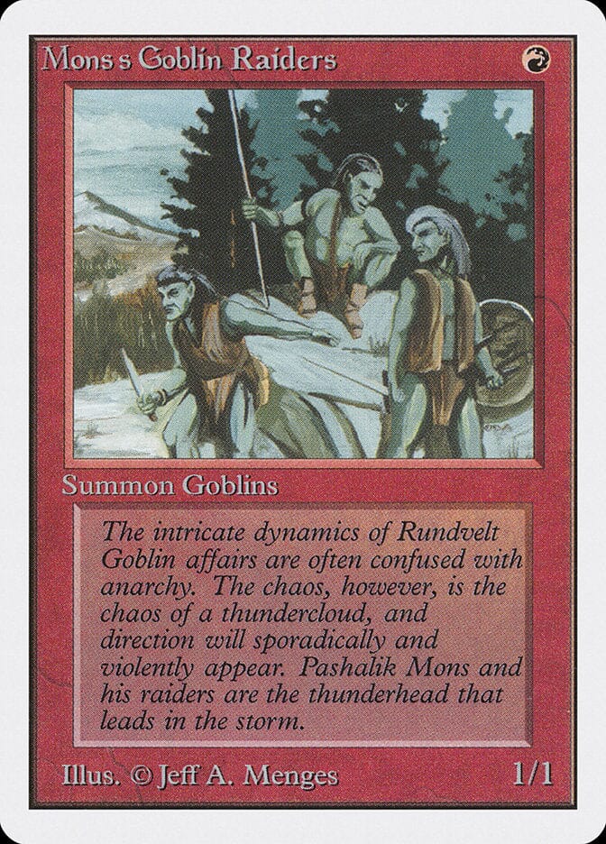 Mons's Goblin Raiders [Unlimited Edition] MTG Single Magic: The Gathering  | Multizone: Comics And Games