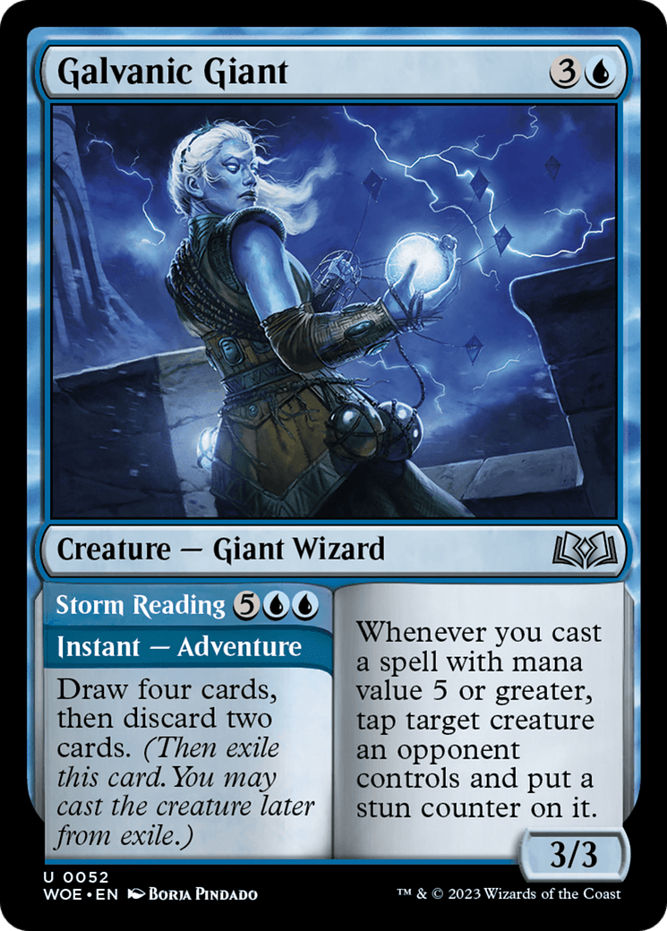 Galvanic Giant // Storm Reading [Wilds of Eldraine] MTG Single Magic: The Gathering  | Multizone: Comics And Games