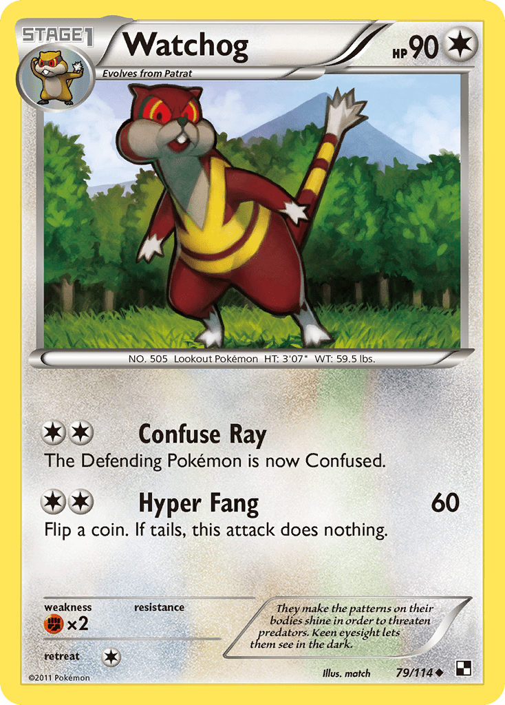 Watchog (79/114) [Black & White: Base Set] Pokemon Single Pokémon  | Multizone: Comics And Games