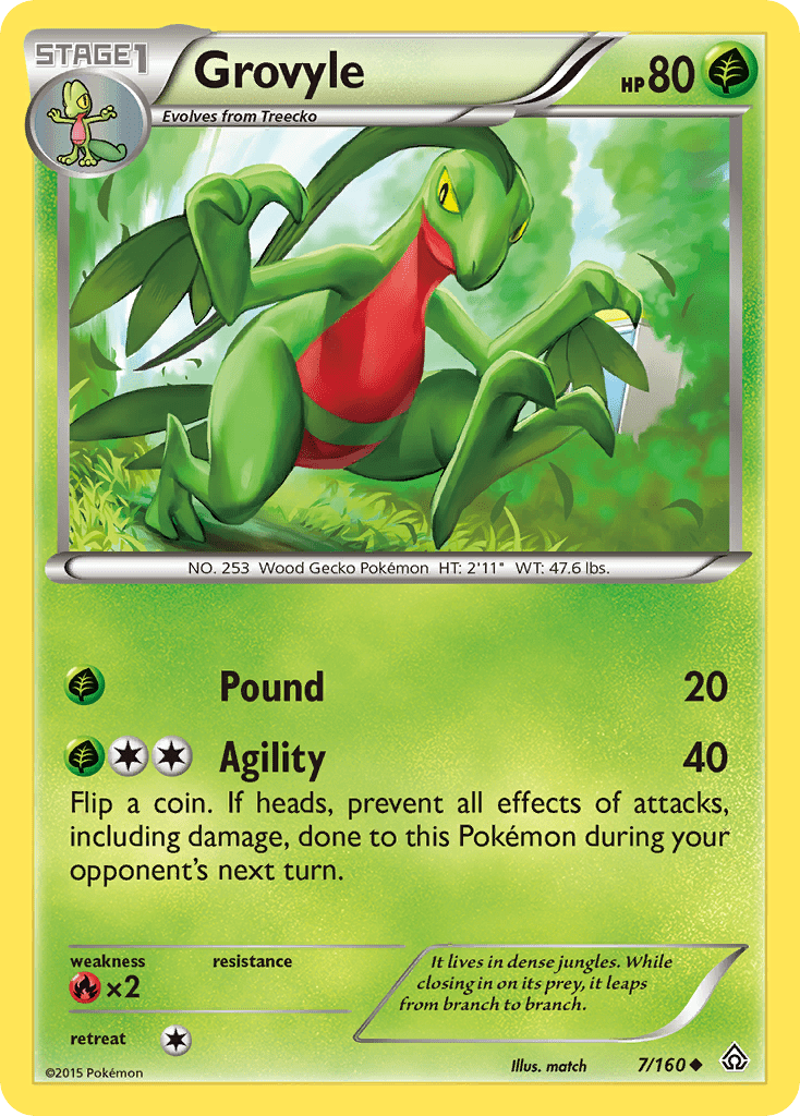 Grovyle (7/160) [XY: Primal Clash] Pokemon Single Pokémon  | Multizone: Comics And Games