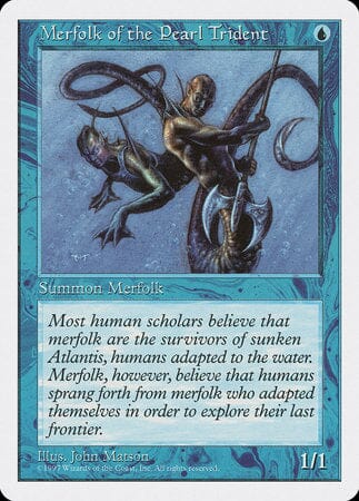 Merfolk of the Pearl Trident [Fifth Edition] MTG Single Magic: The Gathering  | Multizone: Comics And Games