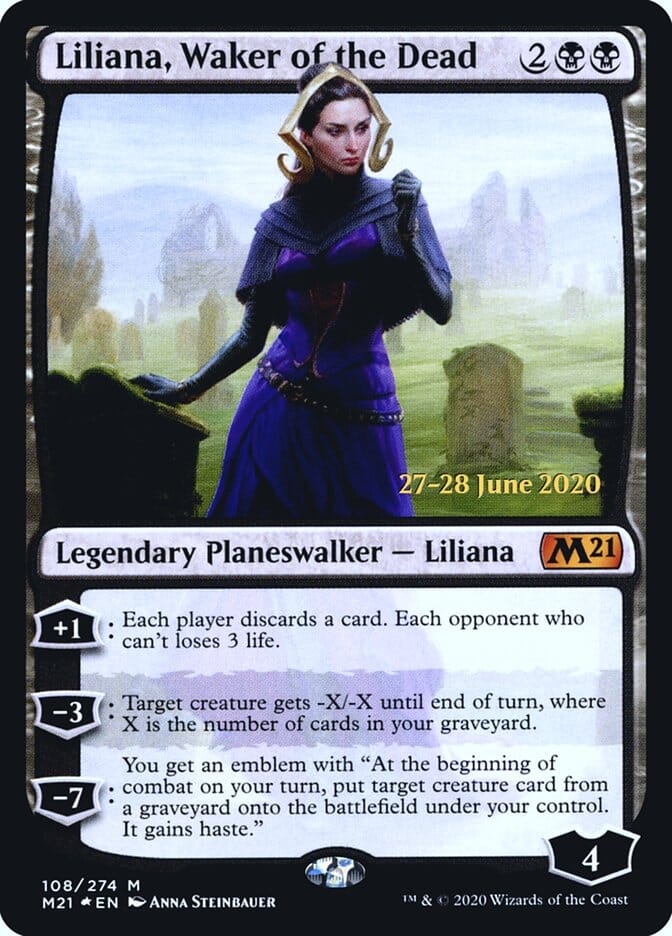 Liliana, Waker of the Dead [Core Set 2021 Prerelease Promos] MTG Single Magic: The Gathering  | Multizone: Comics And Games