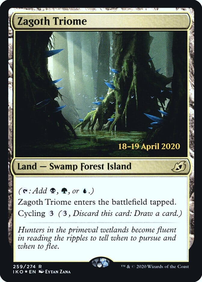 Zagoth Triome [Ikoria: Lair of Behemoths Prerelease Promos] MTG Single Magic: The Gathering  | Multizone: Comics And Games