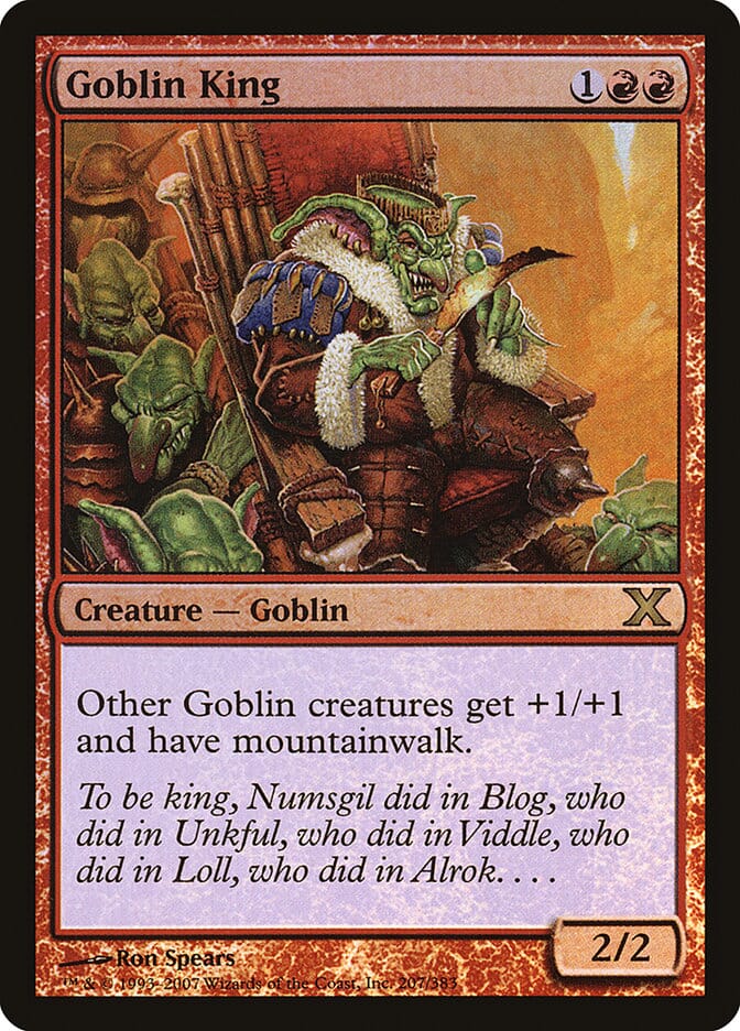 Goblin King (Premium Foil) [Tenth Edition] MTG Single Magic: The Gathering  | Multizone: Comics And Games
