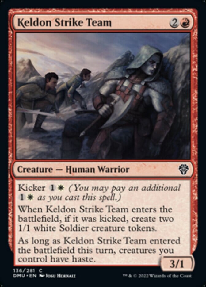 Keldon Strike Team [Dominaria United] MTG Single Magic: The Gathering  | Multizone: Comics And Games