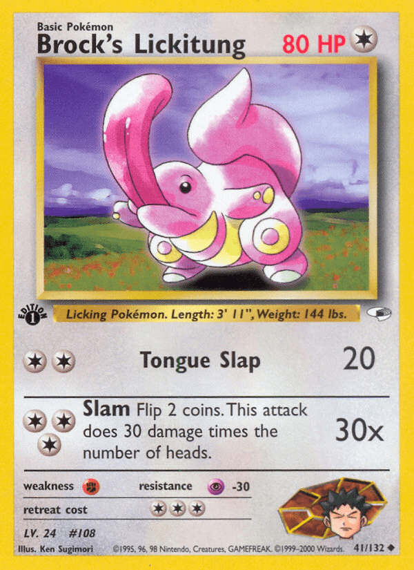 Brock's Lickitung (41/132) [Gym Heroes 1st Edition] Pokemon Single Pokémon  | Multizone: Comics And Games