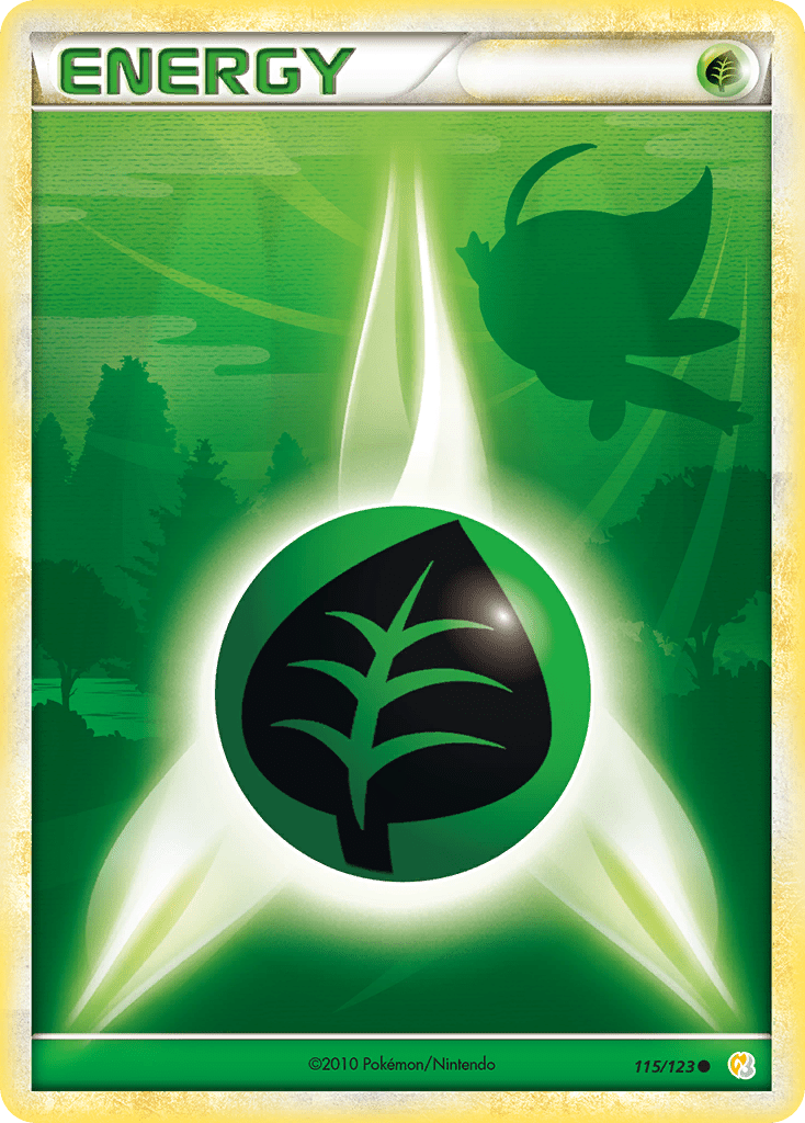 Grass Energy (115/123) [HeartGold & SoulSilver: Base Set] Pokemon Single Pokémon  | Multizone: Comics And Games
