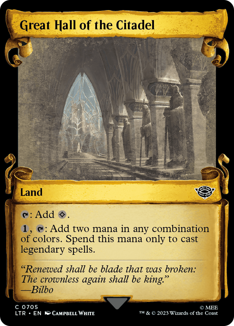 Great Hall of the Citadel [The Lord of the Rings: Tales of Middle-Earth Showcase Scrolls] MTG Single Magic: The Gathering  | Multizone: Comics And Games