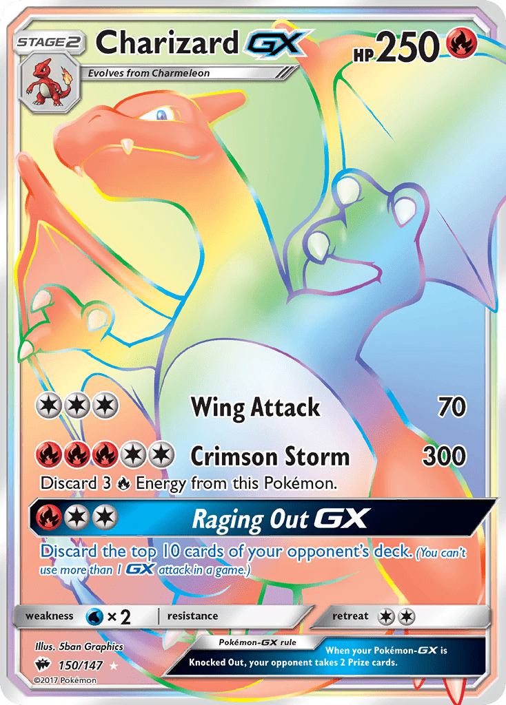 Charizard GX (150/147) [Sun & Moon: Burning Shadows] Pokemon Single Pokémon  | Multizone: Comics And Games