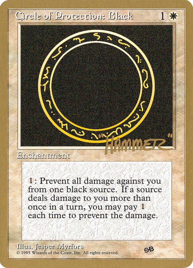 Circle of Protection: Black (Shawn "Hammer" Regnier) (SB) [Pro Tour Collector Set] MTG Single Magic: The Gathering  | Multizone: Comics And Games