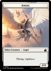 Elf Knight // Angel (0003) Double-Sided Token [Ravnica Remastered Tokens] MTG Single Magic: The Gathering  | Multizone: Comics And Games